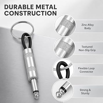 4 Pack Guitar Amp Key Holder for Wall with Plug Keychains
