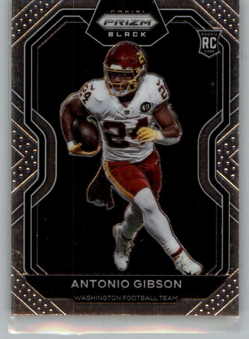 2020 Panini Chronicles Prizm Black #18 Antonio Gibson Washington Football Team RC Rookie Card Official NFL Football Trading Card in Raw (NM or Better) Condition