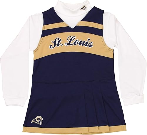 Outerstuff NFL St. Louis Rams - Vestido de animación para niñas con cuello alto