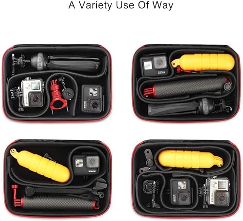 Hsu Carrying Case Compatible With Gopro Hero 11/10/9/8/7/6/5/4/3+/3/Dji Osmo Action Camera, Osmo Pocket, Insta360 One X Camera And Accessories，Diy Protective Travel Case Storage Bag #TOP4