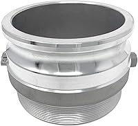 Vista 14 de Gloxco Tipo F de aluminio leva y ranura de montaje, adaptador Camlock macho de 4" x 4" NPT macho (CAM-40-F-AL)