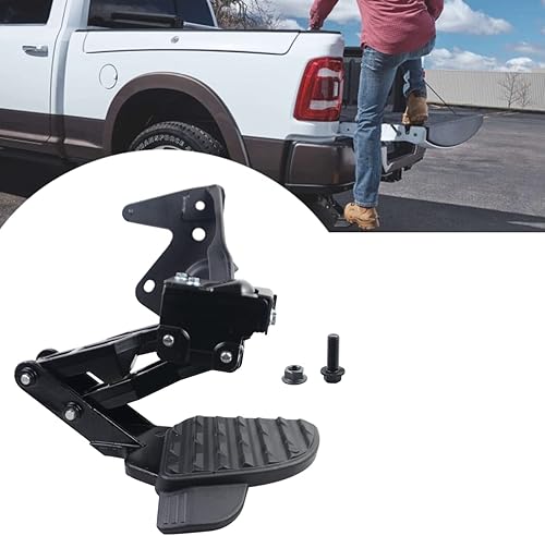 Miniatura 4 de Repuesto de escalón de cama trasera para Dodge Ram 1500 DT 2019, 2020, 2021, 2022, escape doble, nuevo estilo de carrocería, paso de parachoques