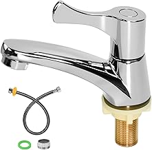 Cold Water Hand Wash Faucet, Zinc Alloy Basin Sink Faucet Single Handle Wash Basin Mixer Cold Water Faucet Cold Water Mixer Taps for Guests, Connection G 1/2