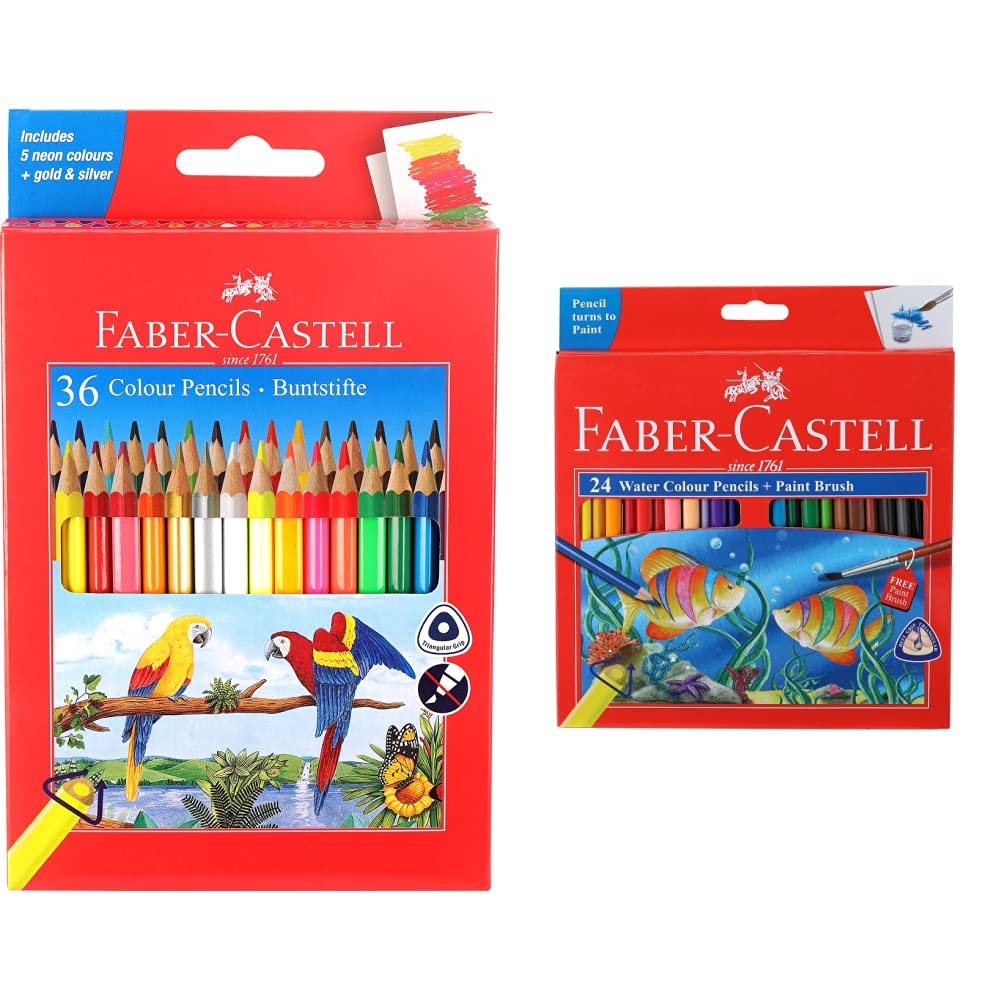 FaberCastell 36 Triangular Colour Pencils & FaberCastell Water Color