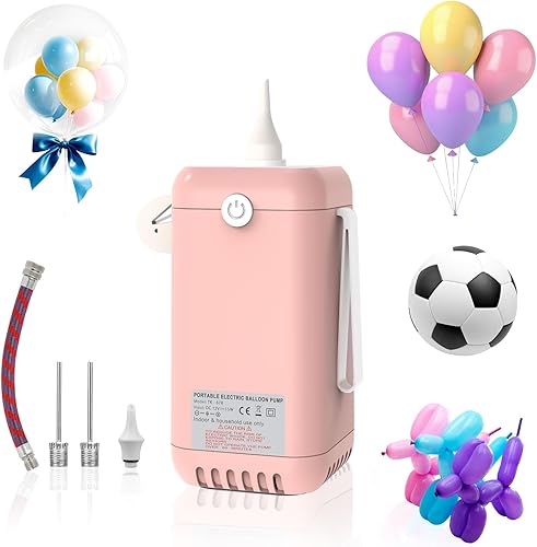 Miniatura 9 de Ball Pump Balloon Pumps Electric, Balloon Pump Portable Long Animal Balloon Pump, Electric Blower Machine Inflator Basketball Pump 260 Balloon Pump