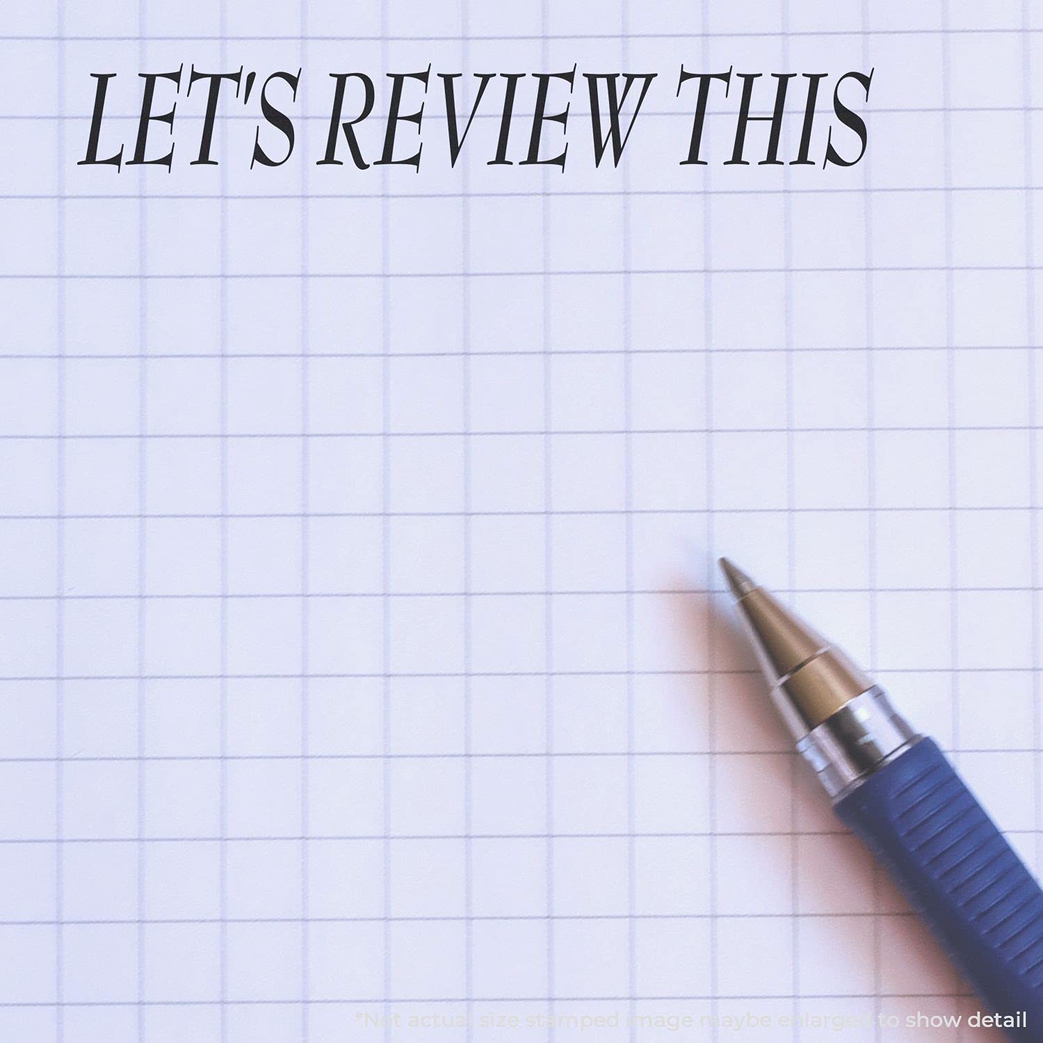 Let's Review This Rubber Stamp grand tampon encreur bois pour enseignant