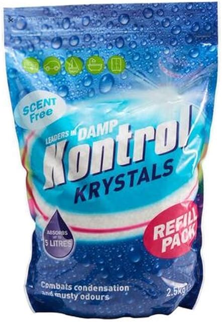 2 X Kontrol Damp Krystals 2.5KG Bag Scent Free Damp Moisture Trap