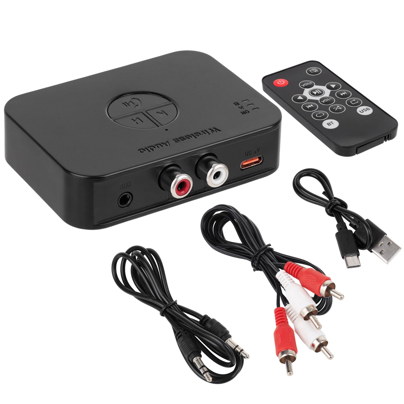 M2R Bluetooth 5.4 Audio Receiver 3.55mm RCA Bluetooth Adapter for Stereo Wireless Audio Receiver/USB Flash Drive/NFC One Touch Connection for Home and Car Stereo System Speakers-image-35