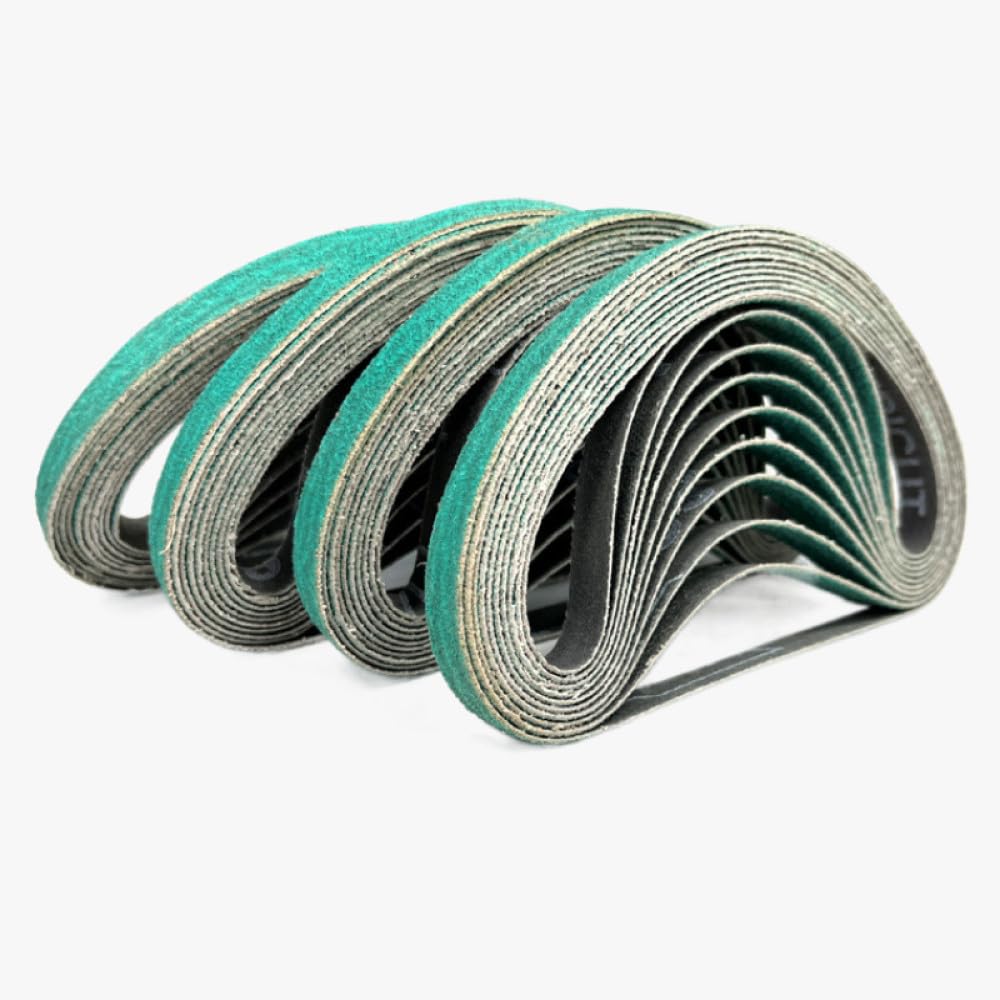Nastro abrasivo, 4 Pezzi Nastro abrasivo da 20 * 520 mm Schermo abrasivo in zirconio for Metallo Duro Grana 40 60 80 120, Mix, 20 * 520 mm (Color : 120grit, Size : 20 * 520mm)