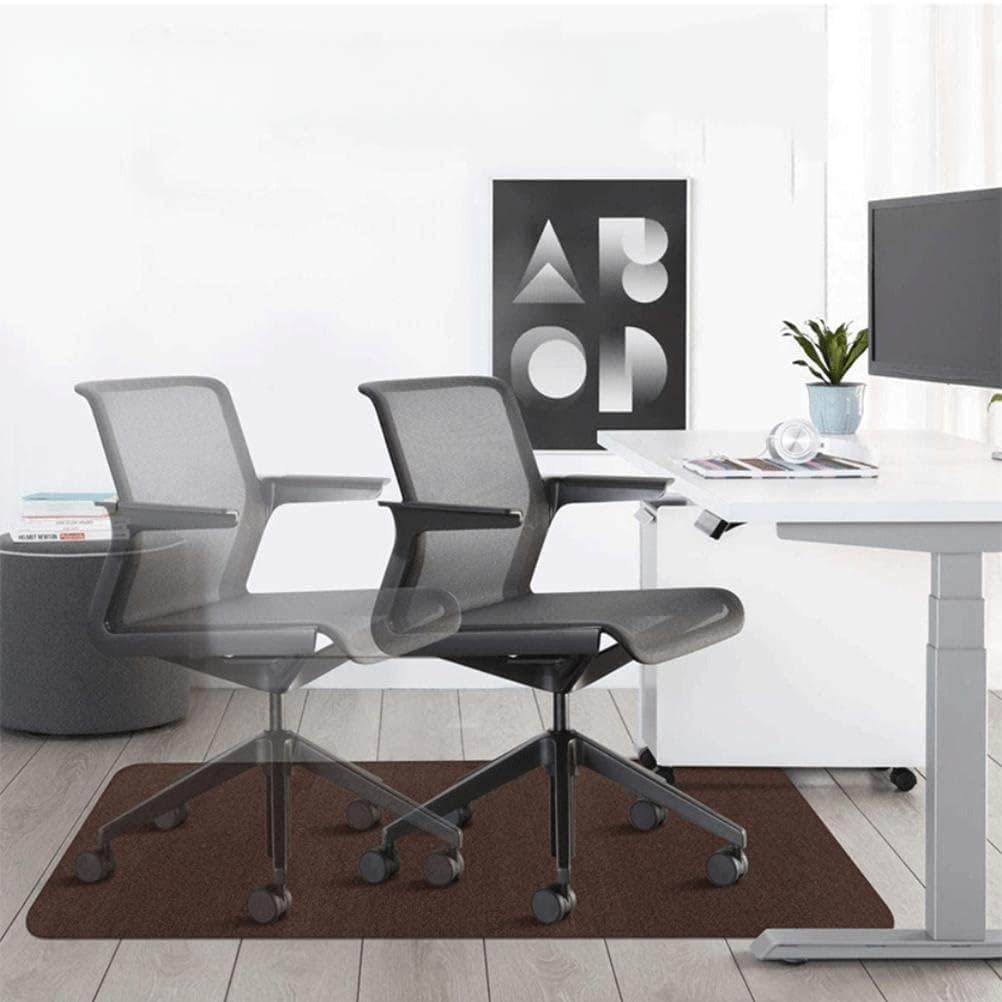Tapis de chaise de bureau Fafeicy gris foncé de 47 x 35 pouces pour le sol dur