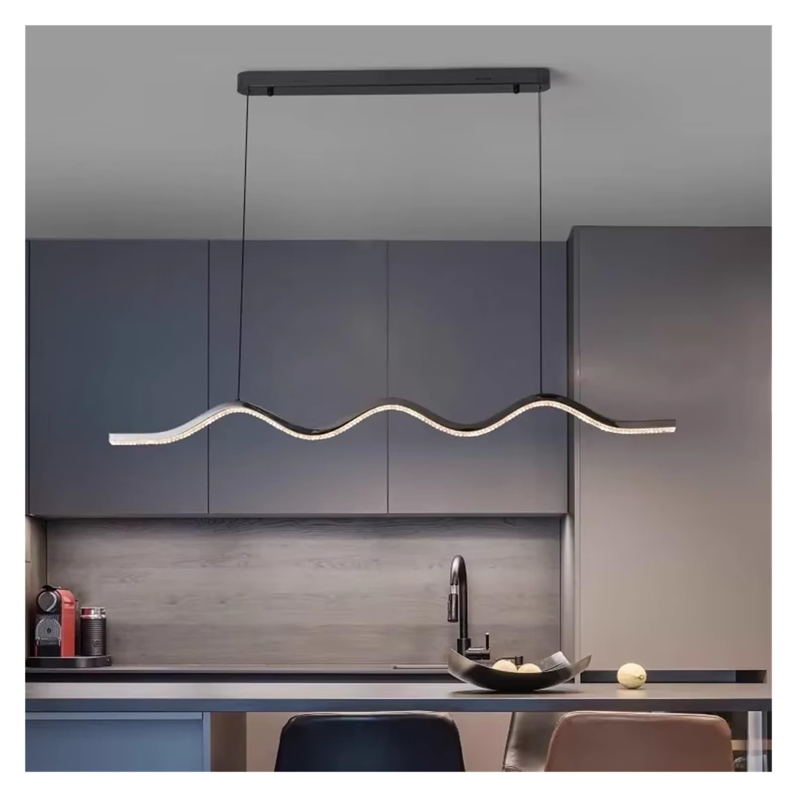 ITOSUI Living Dining Table Room Kitchen Island Dimmable Line Art Hanging Light Fixture
