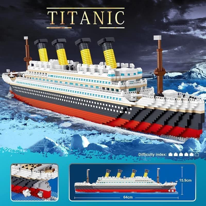 Amazon.co.jp: Technic Titanicモデル組み立てブロックセット 4404