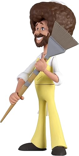 Miniatura 3 de NECA Toony Classics: Bob Ross - Figura de acción de 6 pulgadas con mono