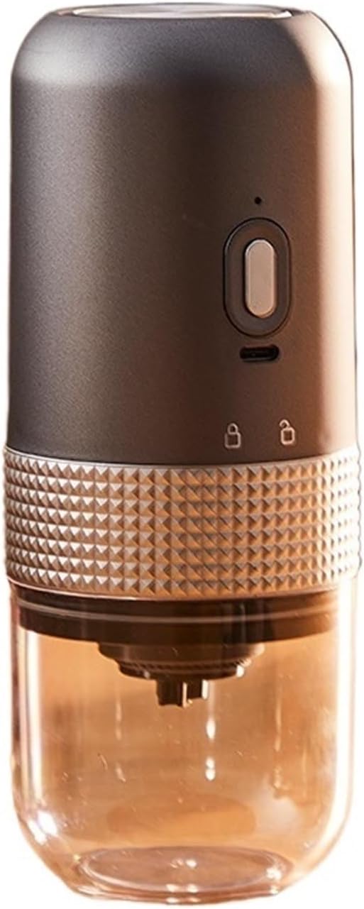 Portable Coffee Machine, Electric Coffee Bean Grinder USB Rechargeable Mini Coffee Bean Grinder Espresso Spi Grinder for Kitchen Powder Grinder,for Outdoor Travel Picnic(Gray)