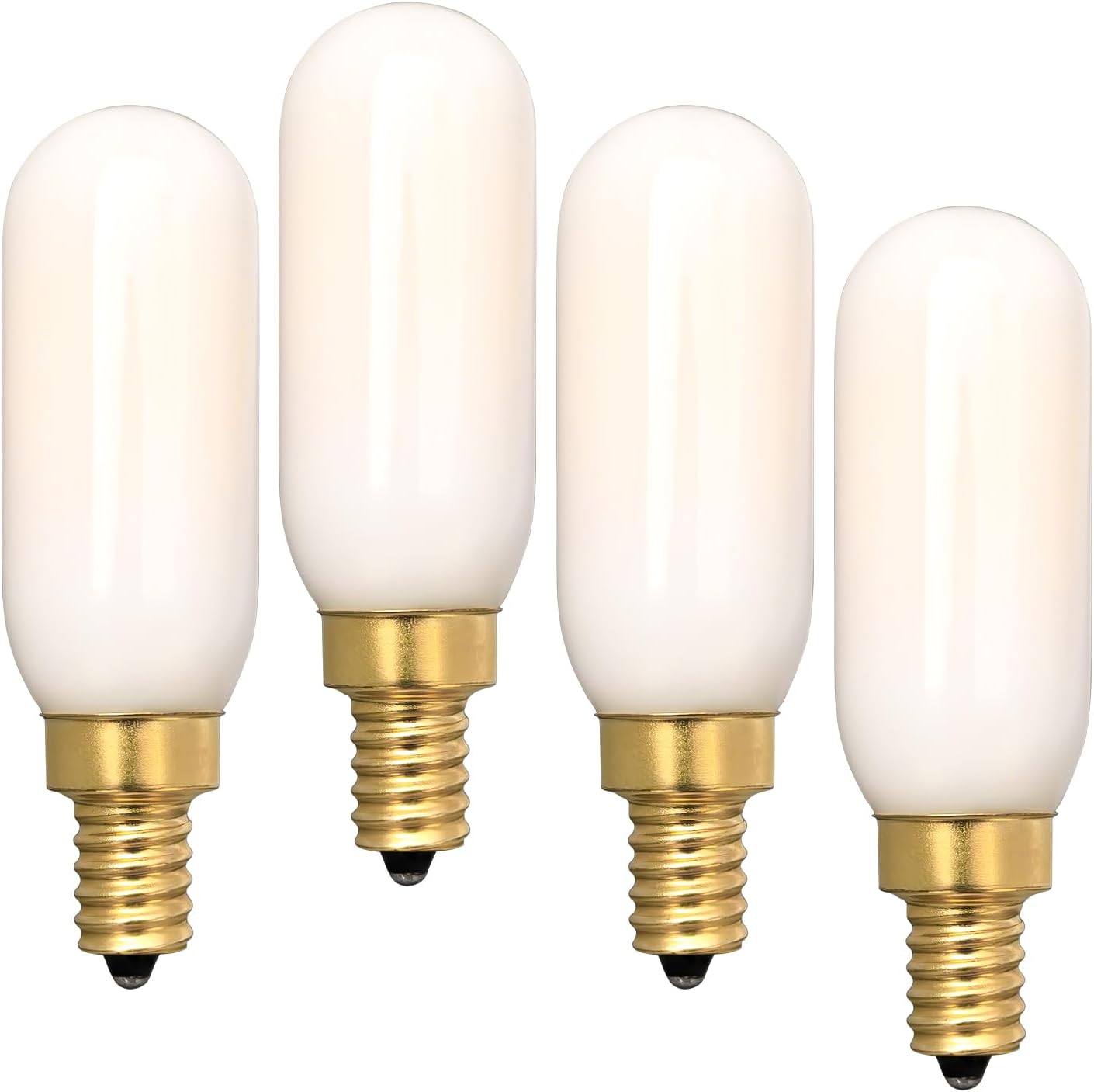 T6/T25 LED Edison Candelabra Bulb, E12 Base, Dimmable, 60W Equivalent (6W), 2700K Warm White, 580LM, Milky Glass - Ideal for Chandelier, Ceiling Fan, Wall Sconces, Pendant Lights - 4 Pack