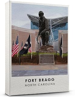 Fort Bragg Travel Print Poster, North Carolina Travel Print Poster, Fort Bragg city Travel Poster Popular Cities Wall Decor Gift for Friend,Room Decor - 110AZ55