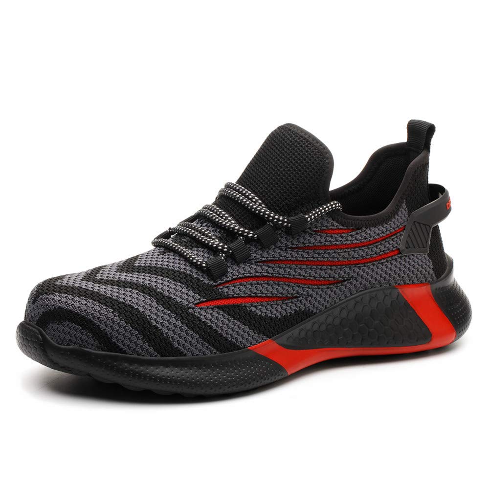 KTDYG Sicherheitsschuhe Herren Damen Arbeitsschuhe Leicht Sportlich Schutzschuhe Stahlkappe Sneaker
