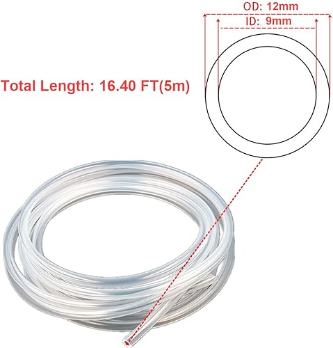 Miniatura 16 de TOP-VIGOR Tubo de silicona de 1/8 pulgadas de diámetro interior x 13/64 pulgadas de diámetro exterior de 3.28 pies de longitud, tubo de goma