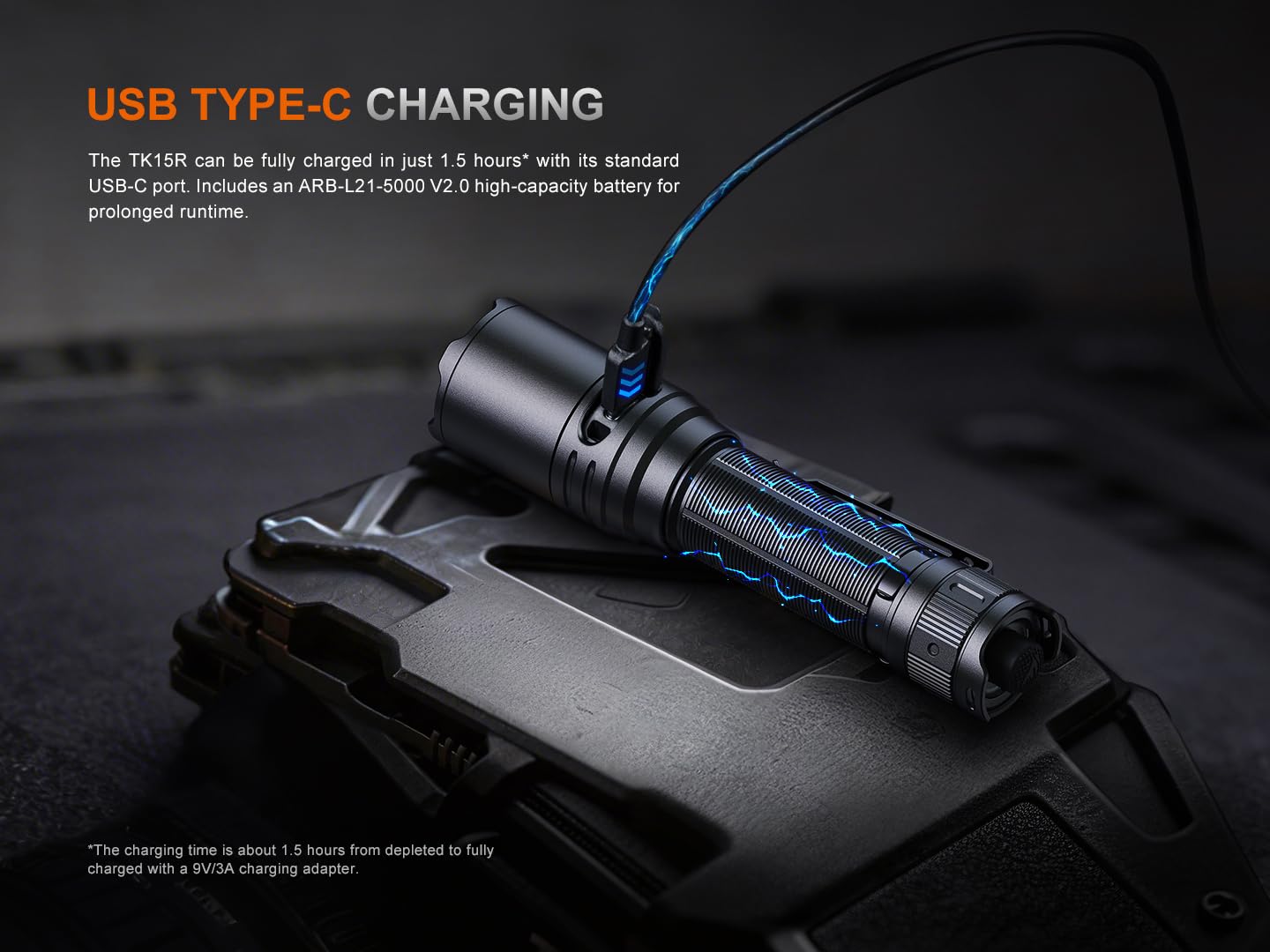 Fenix TK15R LED Taktische Taschenlampe Extrem Hell 3200 Lumen, 490M