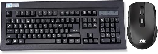 TVS ELECTRONICS Platina Wireless Mechanical Combo (Keyboard, Mouse) Strong Tilt Legs, Laser-Etched Key CapsLED Indicators Mouse Advanced Optical…