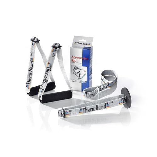 Accesorios para bandas elásticas y tubos para resistencia de TheraBand, Blanco y Negro, 1