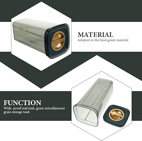 Miniatura 8 de UPKOCH Contenedores de almacenamiento herméticos para almacenamiento de alimentos, recipiente de cocina cuadrado para despensa, organizador de