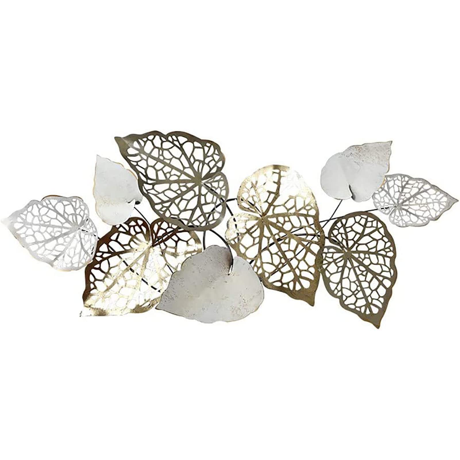 Dekoracja ścienna Nowoczesna rzeźba ścienna 3D Metalowy liść Wall Art Decor, Dekoracje ścienne z kutego żelaza, Metalowe dekoracje ścienne, Dekoracje wewnętrzne i zewnętrzne, Dekoracje wnętrz w saloni