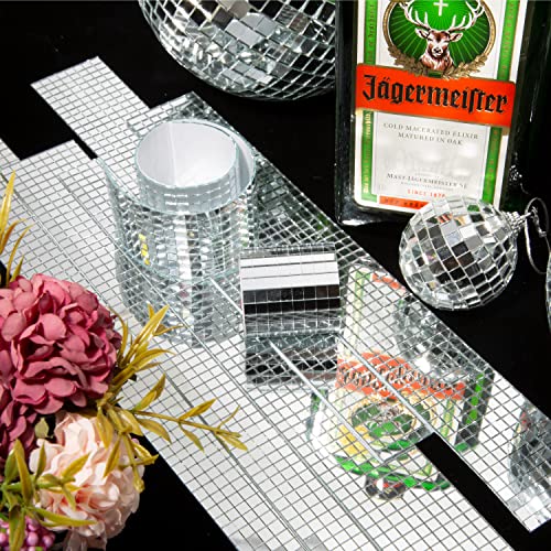 Pp Opount 18880 Pcs Disco Ball Tiles, 5 X 5 Mm Self-Adhesive Mirror Mosaic Tiles, Disco Mirror Tiles For Crafts, Diy Disco Balls, Art Collage, Vases, Cups, Photo Frames, Indoor Outdoor Decoration #TOP5