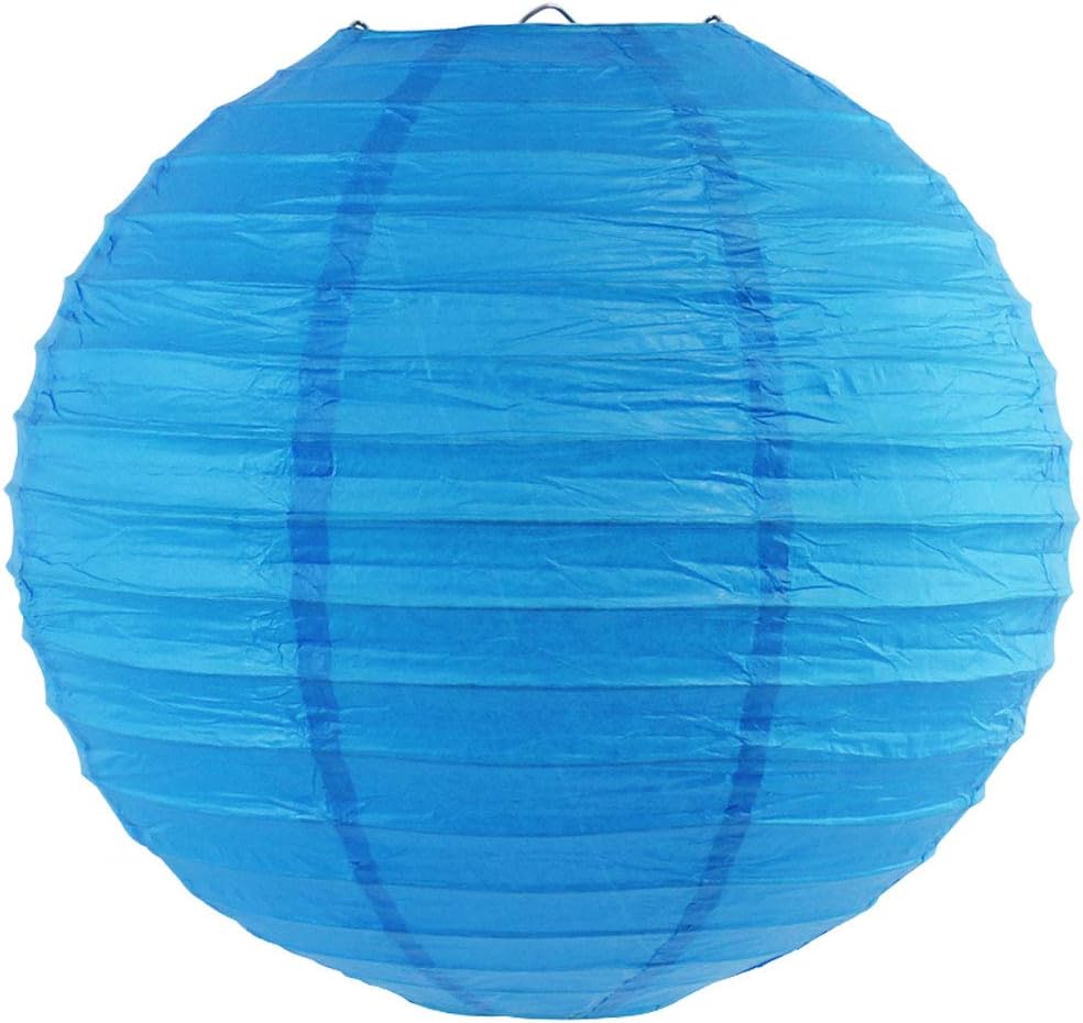 Blue Chinese/Japanese Paper Lantern/Lamp 20" Diameter - Just Artifacts Brand