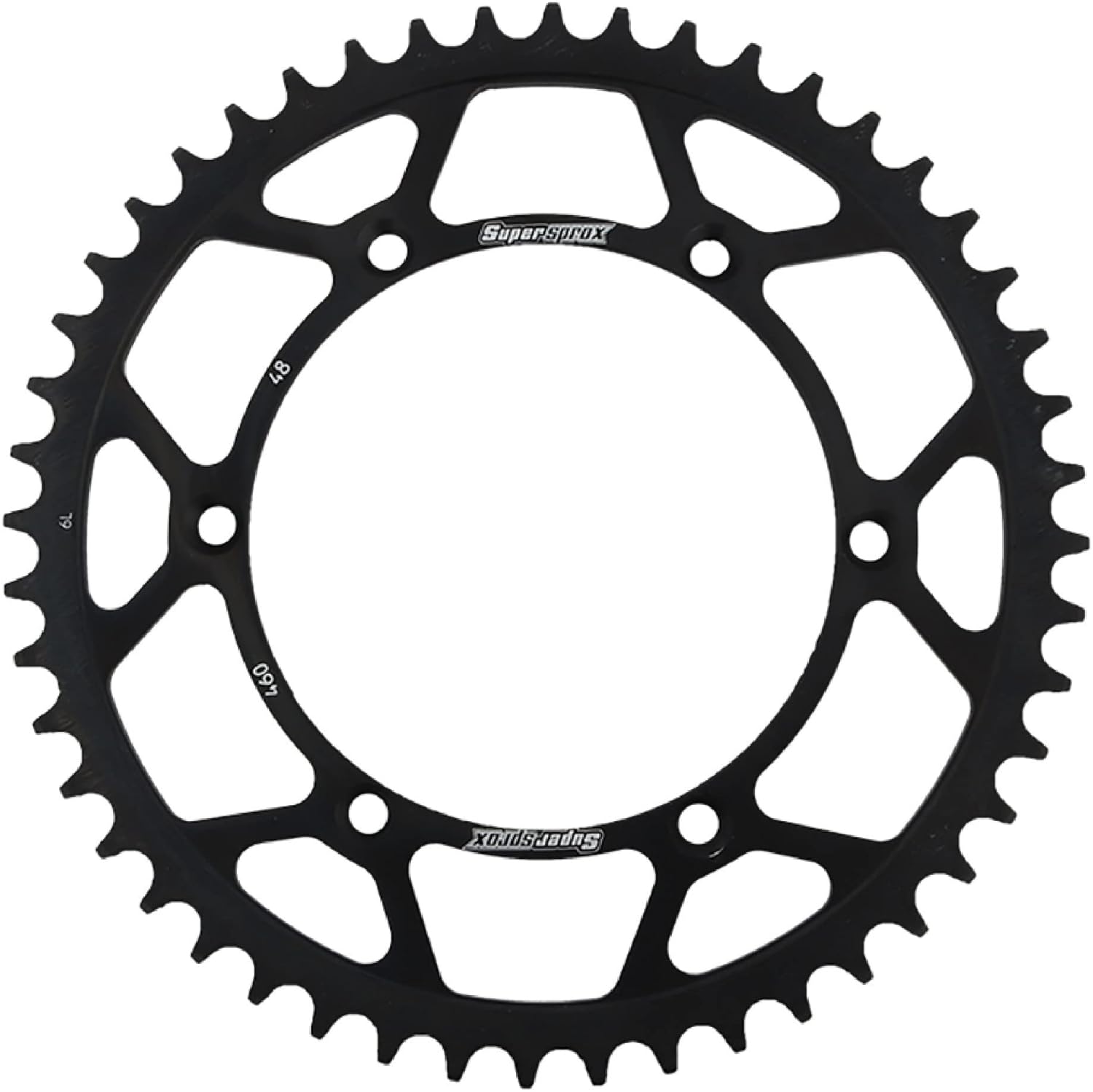 DB Electrical RFE-460-48-BLK Rear Steel Sprocket Black Compatible With/Replacement For Kawasaki 200 KDX 1984-2006, 220 KDX 1997-2005, 250 KDX 1991-1994