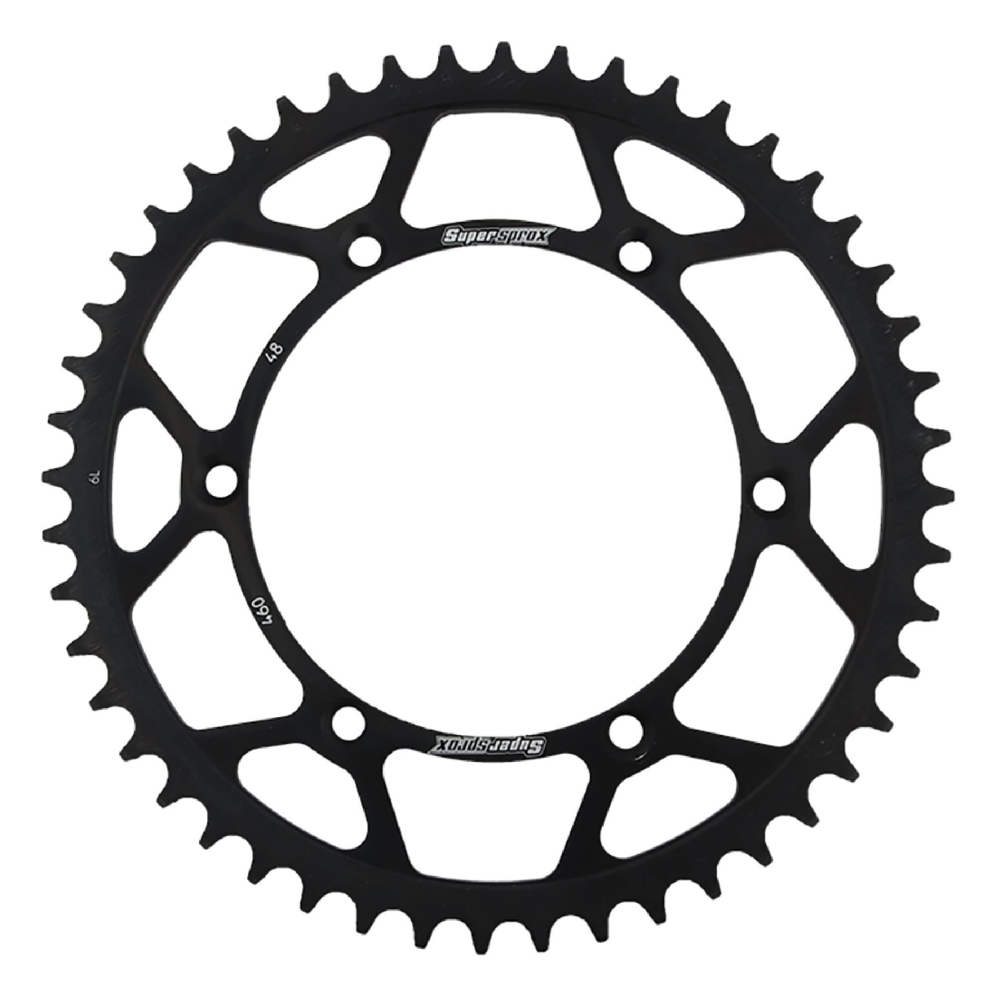 Supersprox RFE-460-48-BLK Rear Steel Sprocket Black For Kawasaki 250 KX 82 83 84 85 86 87 88 89 90 9