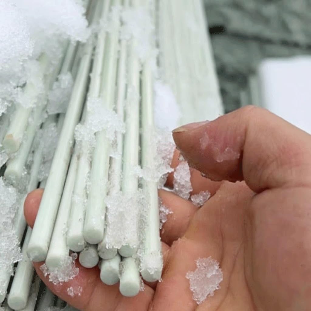 10 aste in fibra di vetro bianche, lunghezza 500 mm, barra in fibra di vetro solida(7.0x500mm)