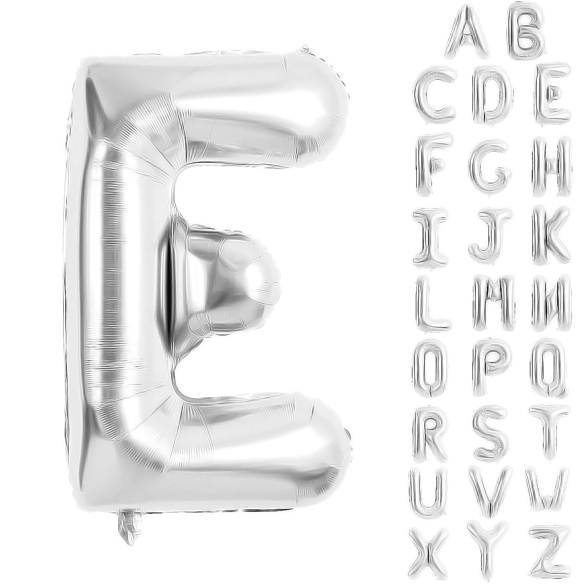 Silver Letter Balloons 40 Inch Large Alphabet Balloon Letter E