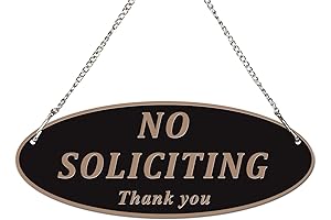 No Soliciting Sign for House - Premium Frosted Material, Clear and Durable