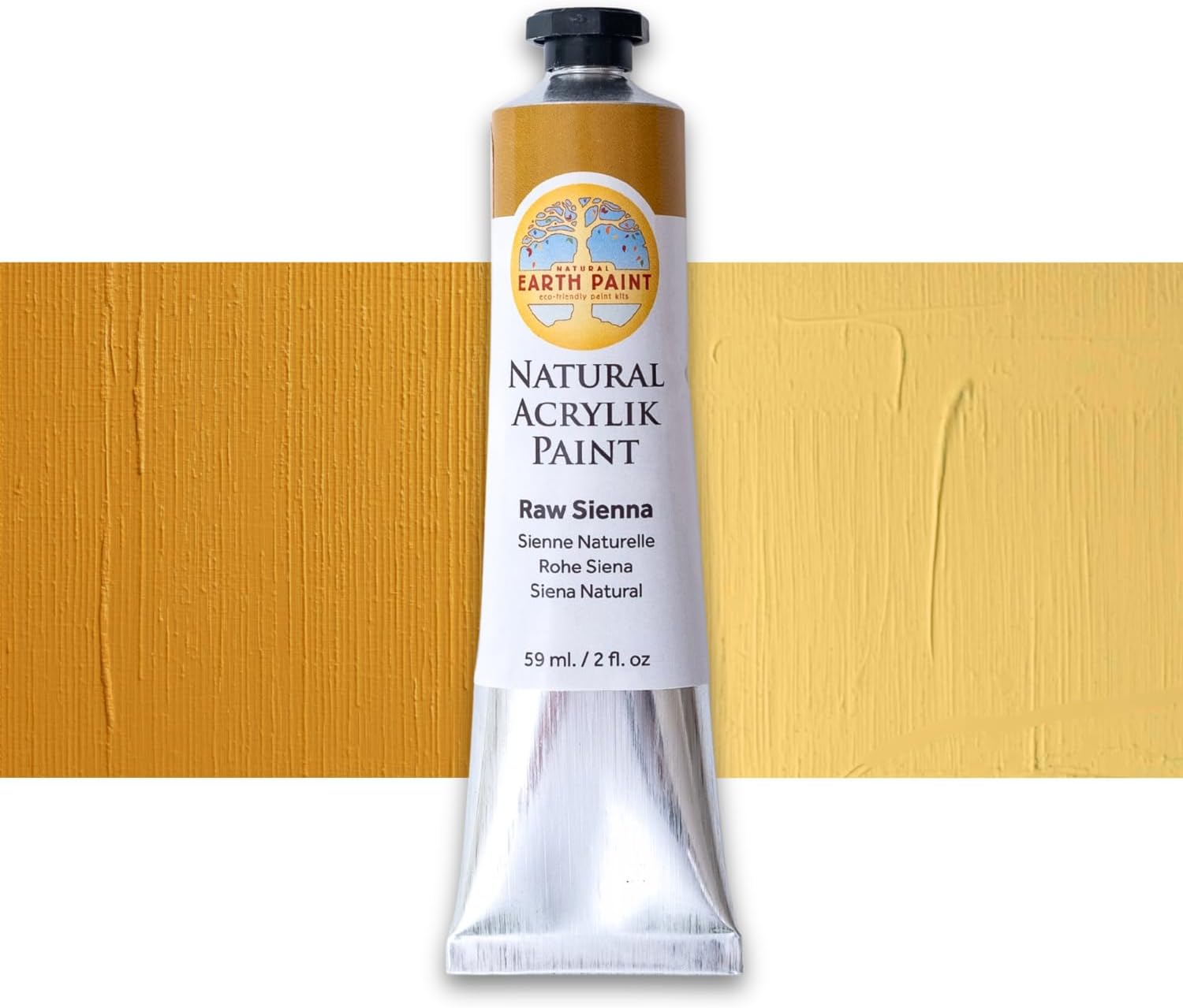 Natural Acrylik Paint™ - Raw Sienna | Individual Tubes | 2oz | Plant Based