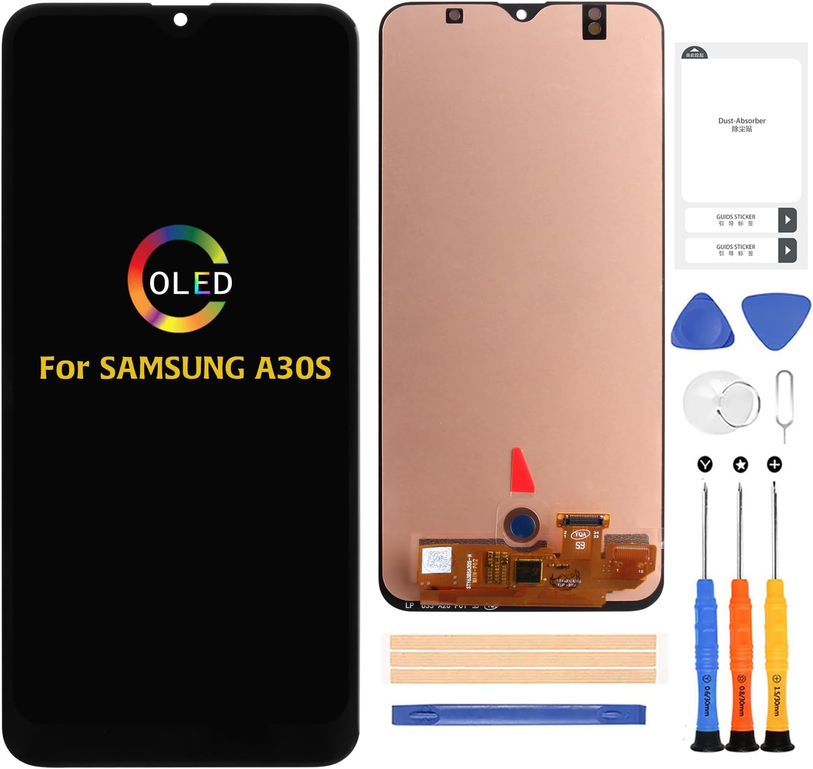 A-MIND OLED for Samsung Galaxy A30s A307 LCD Screen Replacement A307F A307FN A307G A307GN A307GT 6.4 inch LCD Display Full Assembly Repair Kits