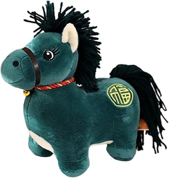 Starsign Horse Fleece Twenty Six Newyear Decoration Soft Toy Symbolizing Success Courage Ideal Present for Family Comrades Fleece Horse Statue for Home