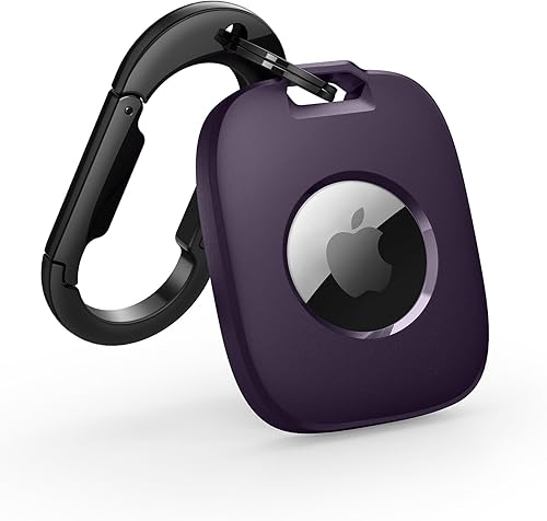 SURITCH Soporte para Apple AirTag, funda AirTag con mosquetón antipérdida, llavero protector de TPU a prueba de golpes para niños, llaves, mascotas,