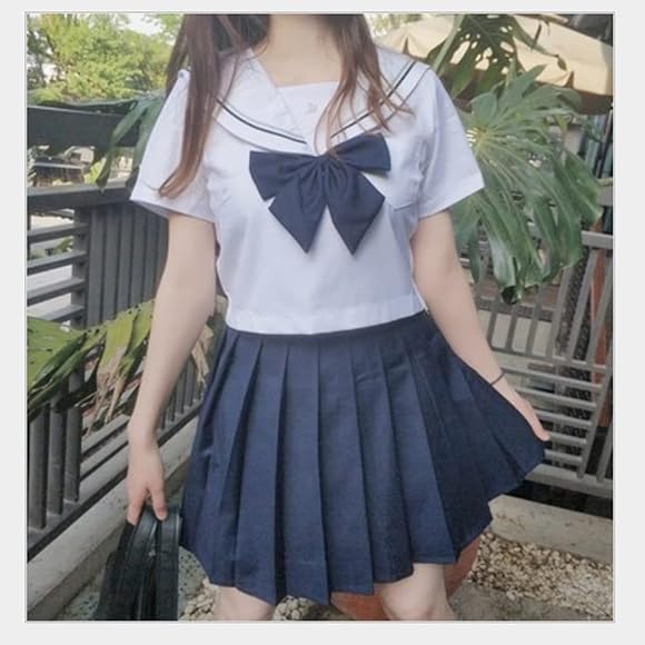 Amazon | セーラー服 半袖 セーラー服 長袖 女子制服 学生服 女子