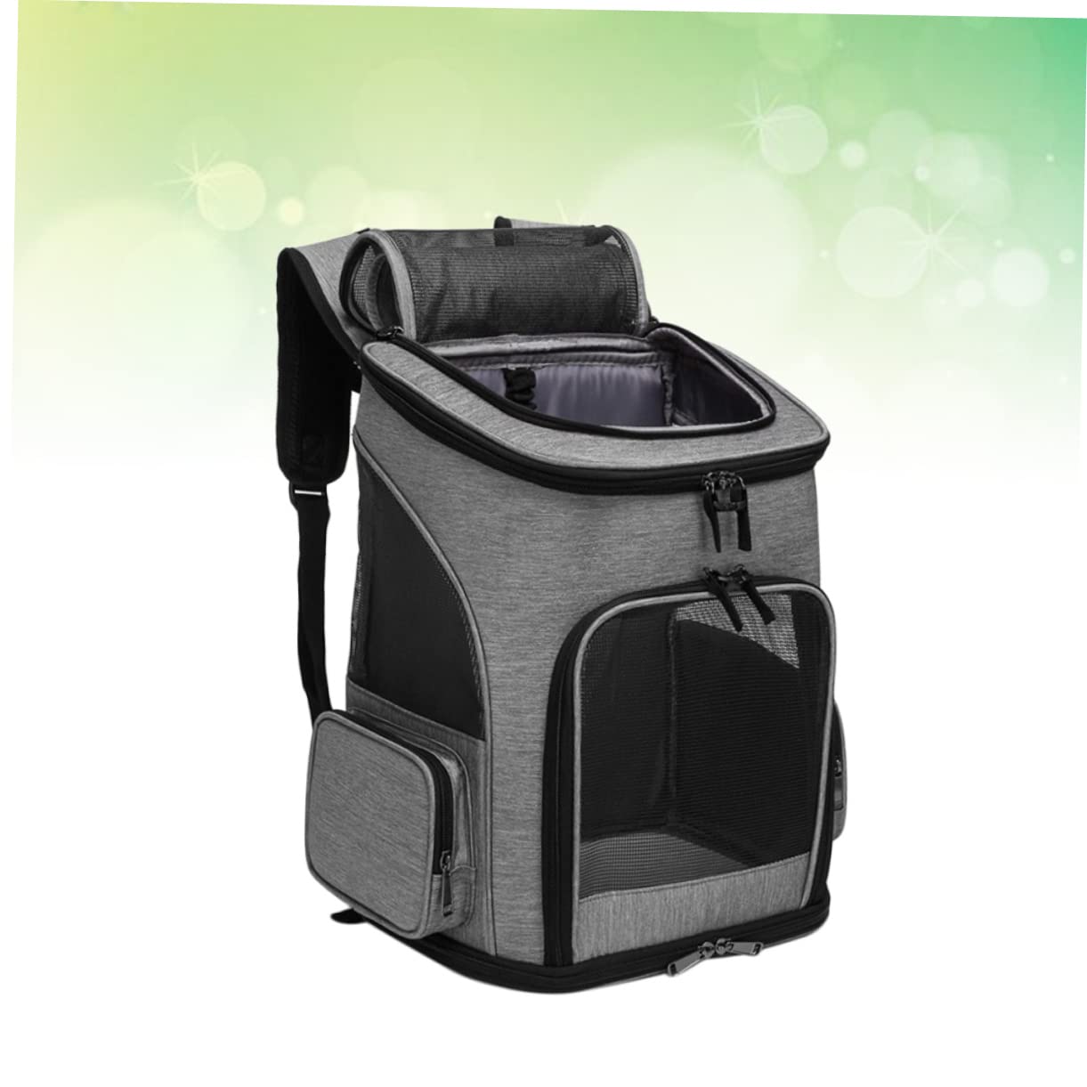 SUPVOX 1pezzi Zaino per Animali Domestici Traspirante Pieghevole di Ventilazione Borsa da Viaggio per Gatti e Cani in Stile Casual Grigio Realizzato Materiali Sicuri e Durevoli