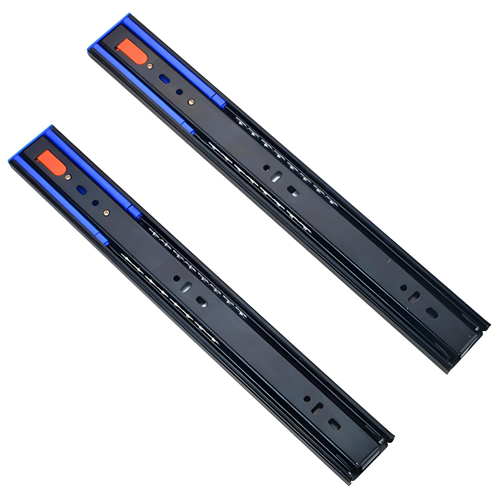 1 Para Szyny do Szuflad z Cichym Domykaniem, Wytrzymałe Prowadnice do Szuflad Szafek, Nośność 30 kg(18in(450mm))