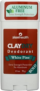 Zion Health Claydry Silk Deodorant White Pine