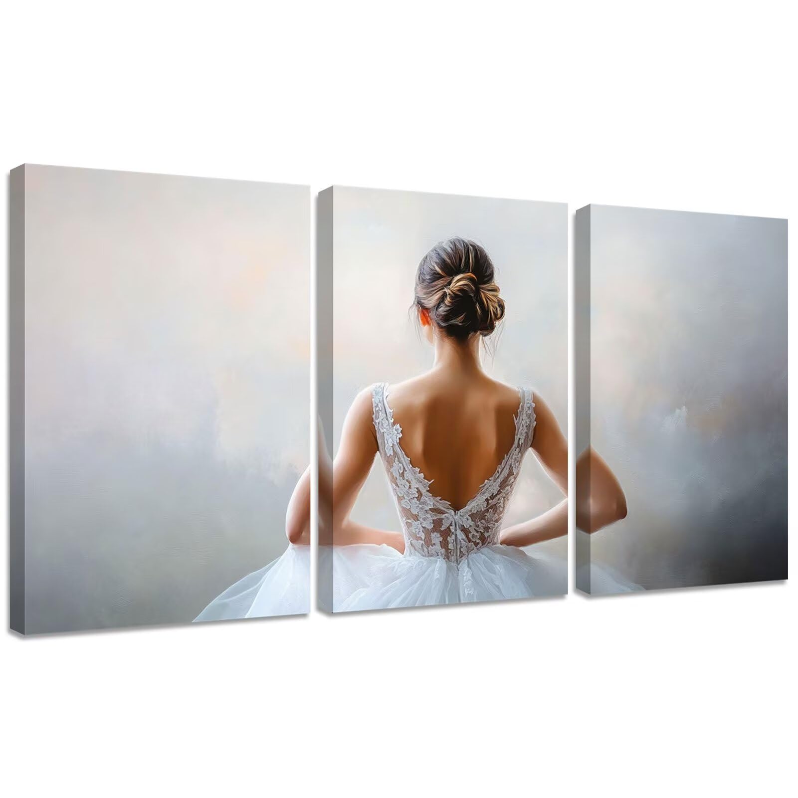 Dziewczyna DIY Diamentowa Sztuka, Taniec Tryptyk Diamentowy Malarstwo Zestawy dla Dorosłych Dzieci, 61 x 91 cm Pełne Okrągłe Wiertło Rhinestone Mozaika Haft Cross Stitch Rzemiosło Salon Dekoracja