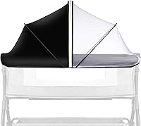 Vista 9 de Mosquitera para cuna de bebé para mantener a los insectos/insectos/gatos fuera, moisés para niños pequeños, cama de noche, red de seguridad con Negro