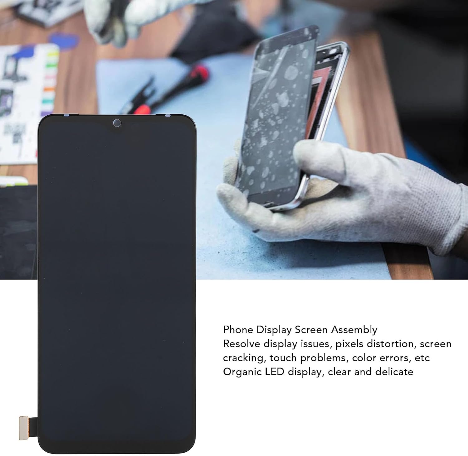 Organic LED Display Screen Replacement, Repair Tools, Touch Digitizer Assembly for S9E V21 Phone, Specifically Designed for Smartphone, Vibrant Colors and Superior Energy