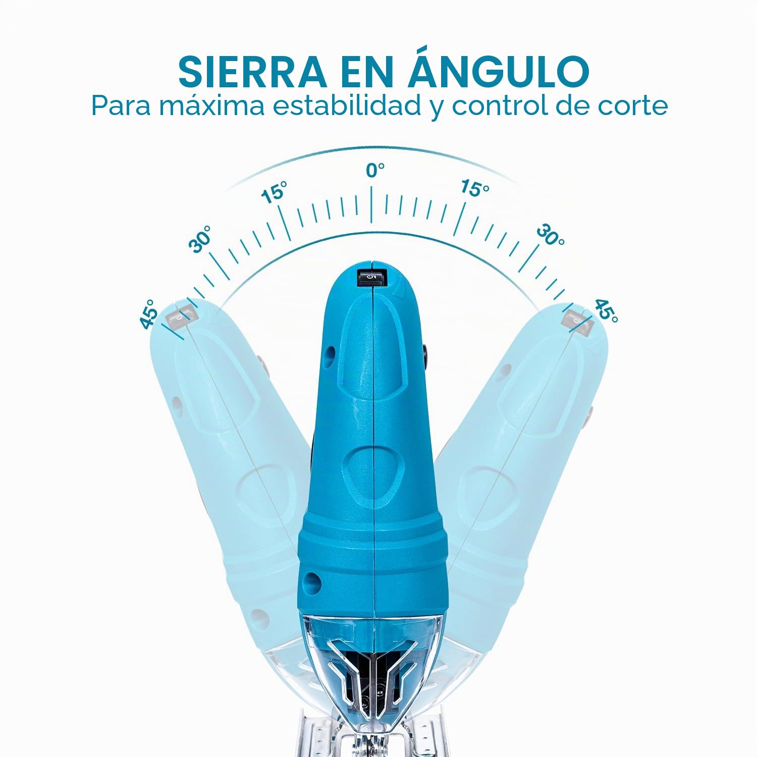 Sierra de Calar, KATSU 400W Sierra Calar Eléctrica con 5 Hojas, 0~3000 SPM, ± 45° Corte, Velocidades Variables, para Cotar Metal, Madera y Plástico (Budget)