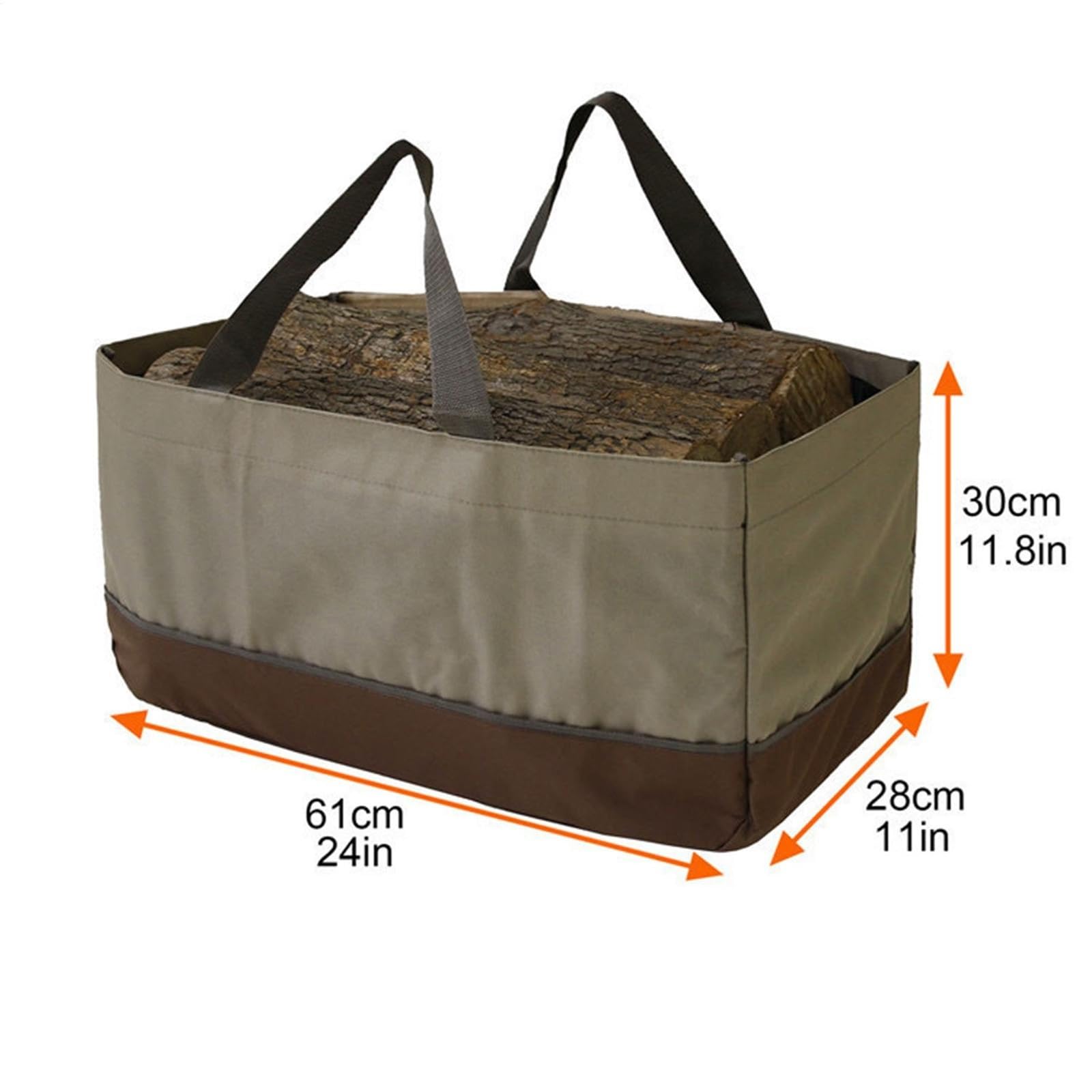 Porta Legna Borsa for trasporto legna da ardere for carichi pesanti - Trasportatore di tronchi grande capacità con maniglie robuste, materiale in tessuto Oxford resistente
