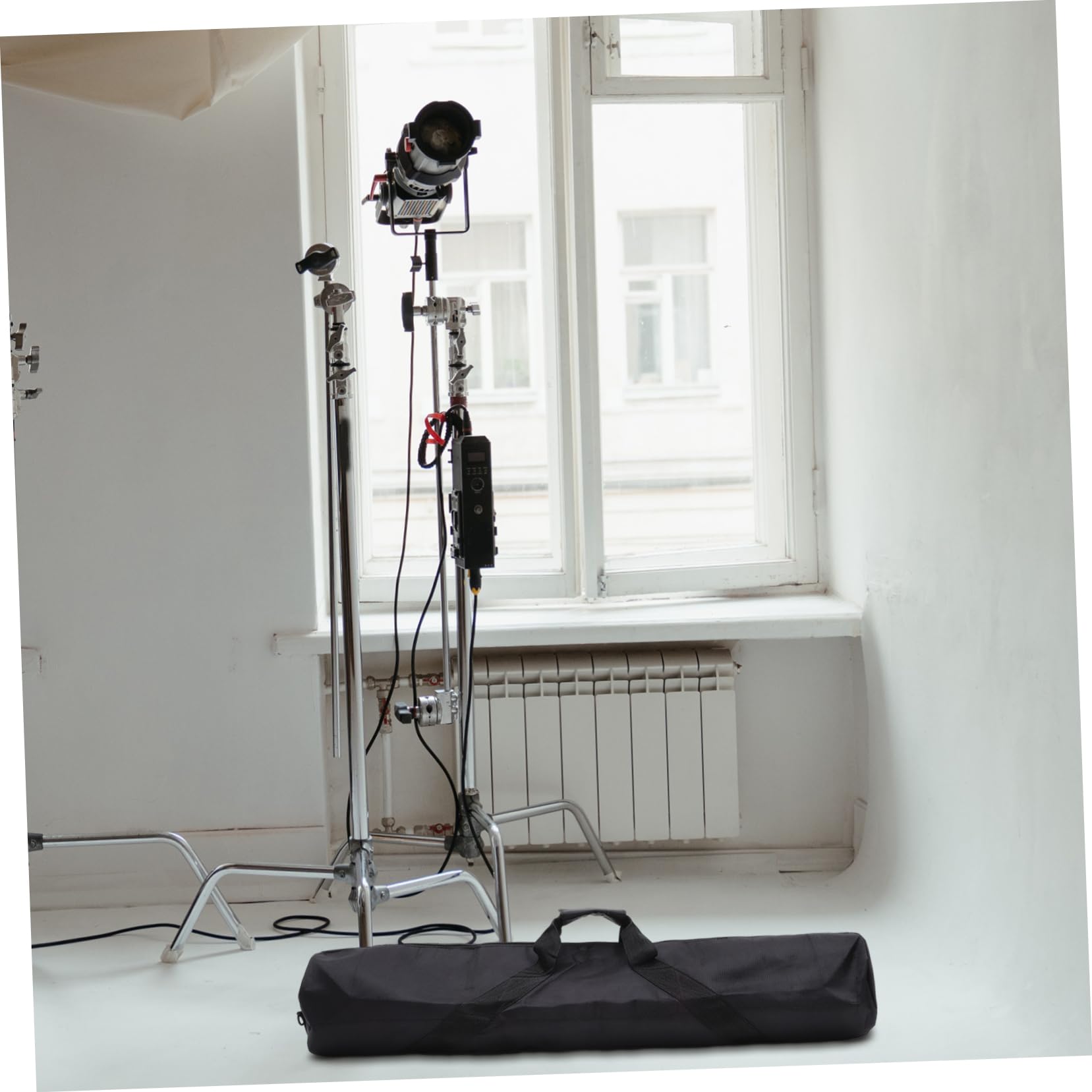 Borsa per Treppiede Portatile Nera con Tracolla e Cerniera | Oxford, Nylon e Spugna, Struttura Resistente All'usura, Capienza Adeguata per Accessori Fotografia