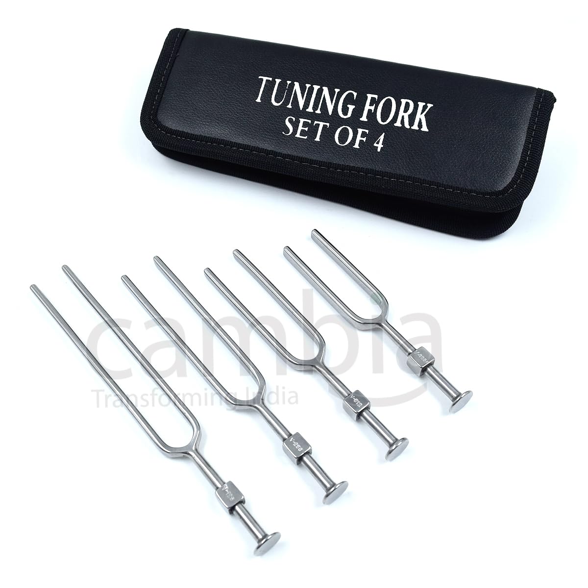 Cambia Tuning Fork Set (128Hz, 256Hz, 512Hz and 1024Hz) 1