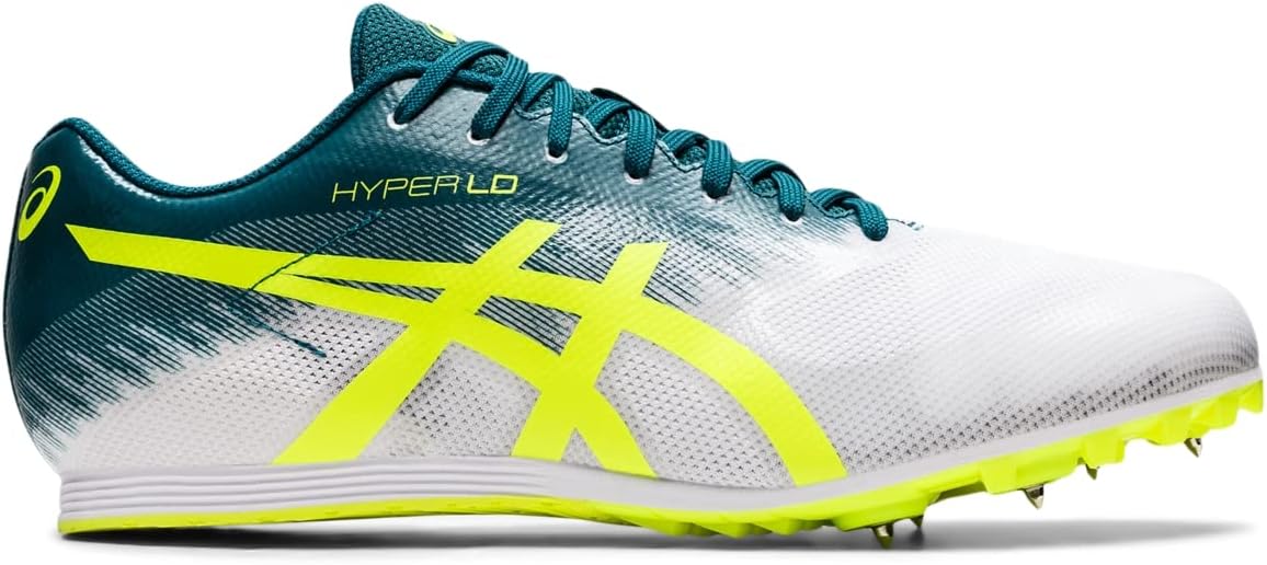 ASICS Unisex Hyper LD 6 Track & Field Shoes, White/Safety